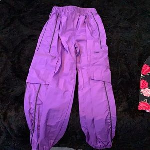 Purple cargo pants
